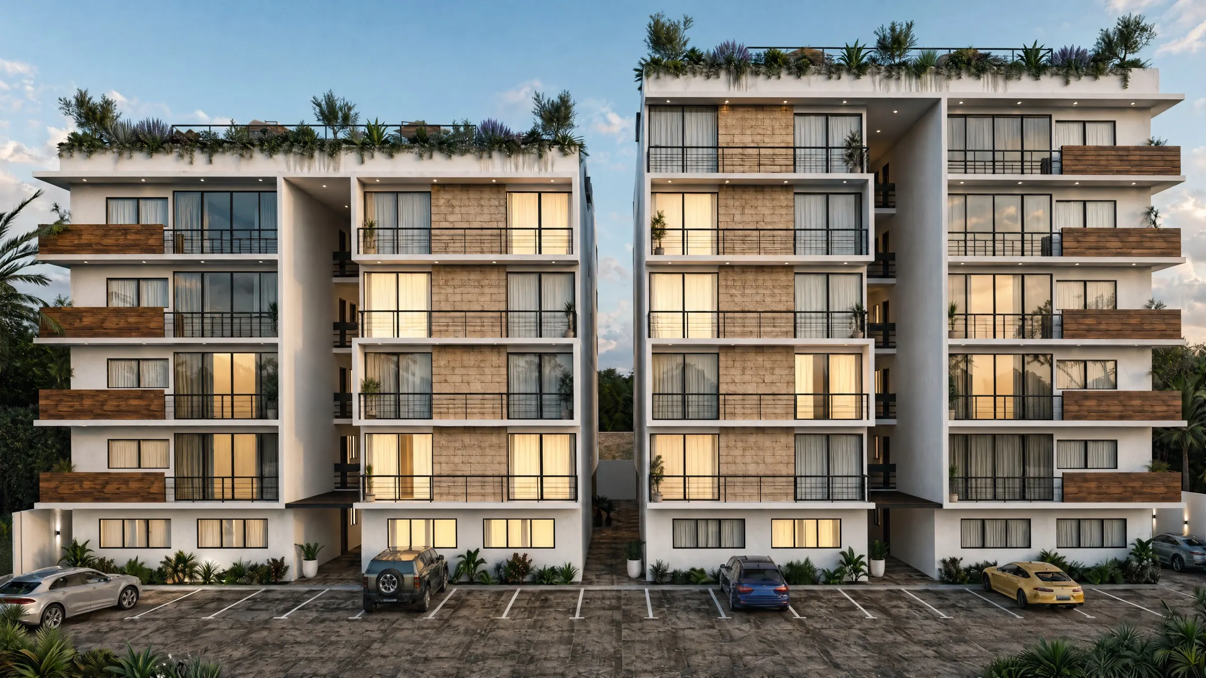 Fachada Kuxnah · render arquitectónico
